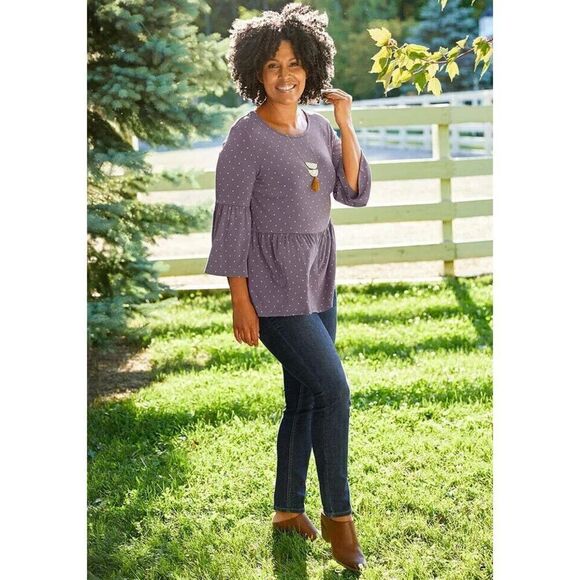 Matilda Jane Wonderment Sunshine Perfect In Purple Top size M Medium WOMENS NWT - Picture 1 of 10